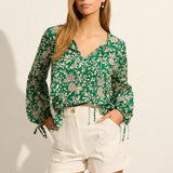 AUGUSTE - Lennox Blouse - Apple Green