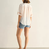 AUGUSTE - Vesper Embroidered Blouse - White