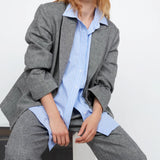 BEC + BRIDGE - Brinley Blazer - Salt & Pepper Weave