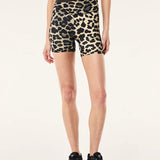 P.E NATION - Wander 5" Bike Short - Leopard Print / Smokestone One