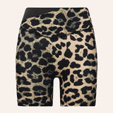 P.E NATION - Wander 5" Bike Short - Leopard Print / Smokestone One
