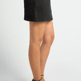 Cora Denim Mini Skirt - Washed Black
