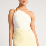 Kirra One Shoulder Top - White