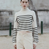 Rowie - Wally Stripe Knit Jumper - Ecru
