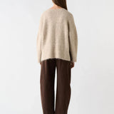 ESMAEE - Whisper V Neck Sweater - Oatmeal