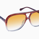 VALLEY EYEWEAR - Bang - Burnt Orange w Silver metal Trim / Black Gradient Lens