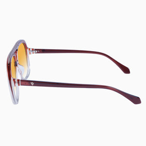 Valley Eyewear - Bang Burnt Orange Fade To Crystal W/Gold Metal Trim / Orange Gradiant Lens
