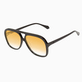 VALLEY EYEWEAR - Bang - Gloss Black w. Matte Black Metal / Orange Gradient Lens