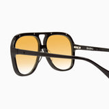 VALLEY EYEWEAR - Bang - Gloss Black w. Matte Black Metal / Orange Gradient Lens