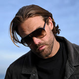 VALLEY EYEWEAR - Bang - Smoky Quartz Fade w. Gun Metal Trim/ Brown Gradient Lens