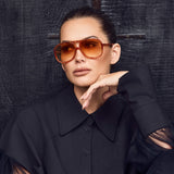 VALLEY EYEWEAR - Bang Bang Tiger Tort w, Gold Metal / Orange Gradient Lens