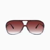 VALLEY EYEWEAR - Bang Bang Transparent Chocolate Fade to Crystal w. Gold Metal / Dark Orange Gradient Lens