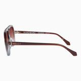 VALLEY EYEWEAR - Bang Bang Transparent Chocolate Fade to Crystal w. Gold Metal / Dark Orange Gradient Lens
