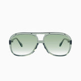 VALLEY EYEWEAR - Bang Bang - Transparent Sage w. Matte Silver Metal / Light Green Lens