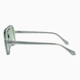 VALLEY EYEWEAR - Bang Bang - Transparent Sage w. Matte Silver Metal / Light Green Lens