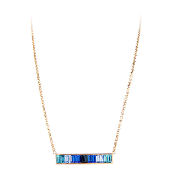 Fairley - Blue Ombre Bar Necklace