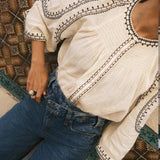 INDI & COLD - Camisa - Crudo Embroidery