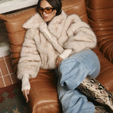 BUBISH - Ashton Faux Fur Jacket - Ivory