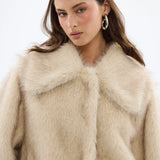 BUBISH - Ashton Faux Fur Jacket - Ivory