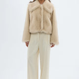 BUBISH - Ashton Faux Fur Jacket - Ivory