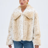 BUBISH - Chelsea Faux Fur Jacket - Neutral