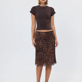 BUBISH - Hailey Midi Skirt - Leopard