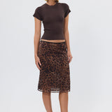 BUBISH - Hailey Midi Skirt - Leopard