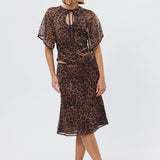 BUBISH - Hailey Midi Skirt - Leopard