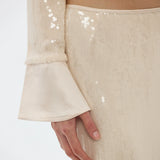 BUBISH - Nadine Sequin Top - Pearl Pink