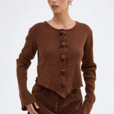BUBISH - Rosette Cardigan - Chocolate