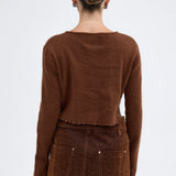 BUBISH - Rosette Cardigan - Chocolate