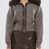 BUBISH - Ruby Knit Cardigan - Chocolate Marle