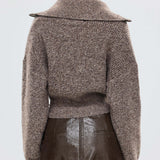 BUBISH - Ruby Knit Cardigan - Chocolate Marle