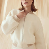 BÜBISH- Alanna Boucle Bomber- Oatmeal