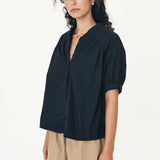 ROWIE - Cora Spring Blouse - Ink Cotton
