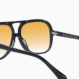 VALLEY EYEWEAR - Bang Bang - Gloss Black w. Gold Metal / Orange Gradient Lens