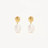 BY CHARLOTTE - Endless Grace Pearl Drop Earrings | Gold