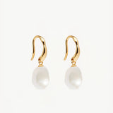 BY CHARLOTTE - Harmony Pearl Hook Earrings | Gold