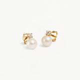 BY CHARLOTTE - Moments With You Pearl Stud Earrings | Gold