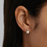BY CHARLOTTE - Moments With You Pearl Stud Earrings | Gold