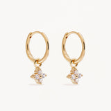 BY CHARLOTTE - Crystal Bloom Hoops | Gold