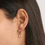 BY CHARLOTTE - Crystal Bloom Hoops | Gold