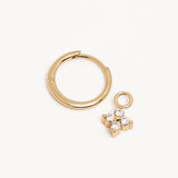 BY CHARLOTTE - Crystal Bloom Hoops | Gold