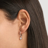 BY CHARLOTTE - Crystal Bloom Hoops | Silver