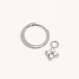 BY CHARLOTTE - Crystal Bloom Hoops | Silver