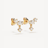 BY CHARLOTTE - No Rain, No Flowers Stud Earrings | Gold