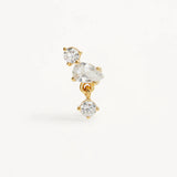 BY CHARLOTTE - No Rain, No Flowers Stud Earrings | Gold