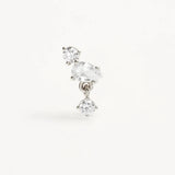 BY CHARLOTTE - No Rain, No Flowers Stud Earrings | Silver