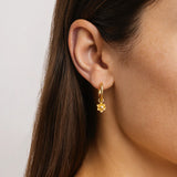 BY CHARLOTTE - Bloom Within Lotus Hoops | Gold