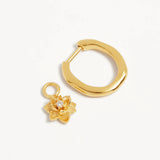 BY CHARLOTTE - Bloom Within Lotus Hoops | Gold